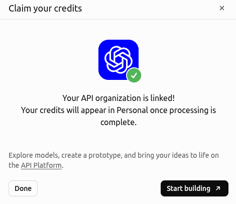 API 组织关联成功